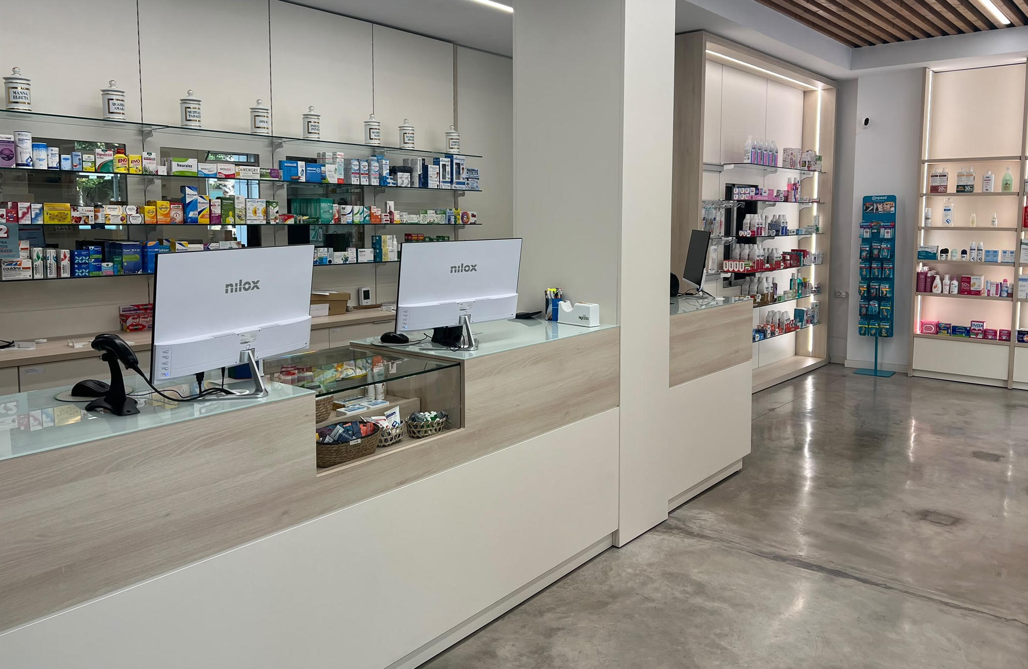 Mostradores para farmacias